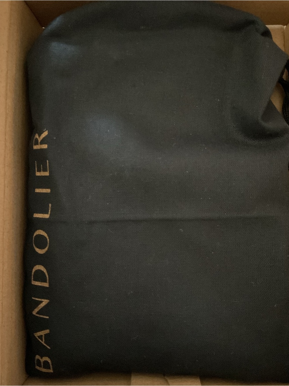 Adonna Black Pebbled Leather Crossbody Phone Case with Strap - Picture 2 of 5